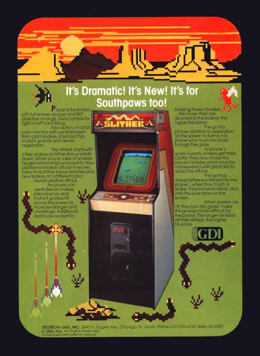 Slither (set 1) Arcade Game Cover